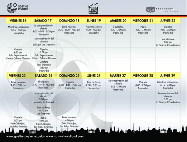 MSC Noticias - Calendario-Festival Cine Trasnocho Cultural 