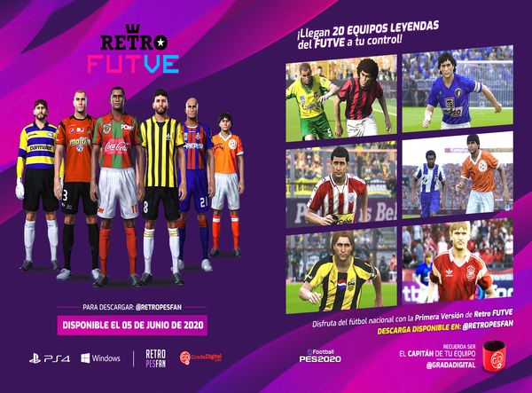 MSC Noticias - ARTE-PRESENTACION-OFICIAL-RETROFUTVE-2020-RETROPESFAN-GRADADIGITAL-03-06-2020 Futbol Video Juegos 