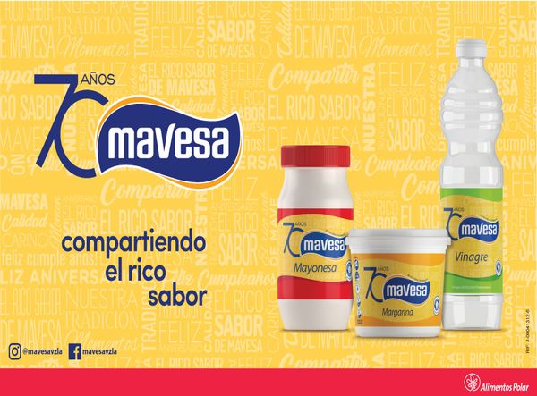 MSC Noticias - 70-años-Mavesa-1080-x-600 Alimentos y Bebidas Emp Polar Com 